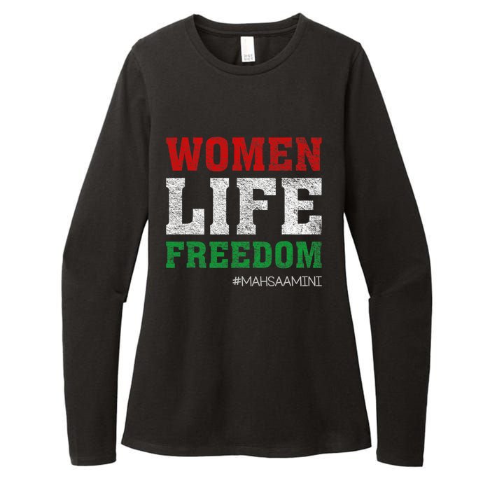 RISE WITH THE WOMEN OF IRAN Women Life Freedom #Mahsaamini Life Freedom Design Womens CVC Long Sleeve Shirt