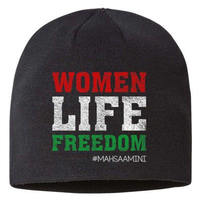 RISE WITH THE WOMEN OF IRAN Women Life Freedom #Mahsaamini Life Freedom Design Sustainable Beanie