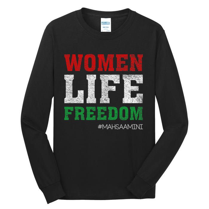 RISE WITH THE WOMEN OF IRAN Women Life Freedom #Mahsaamini Life Freedom Design Tall Long Sleeve T-Shirt