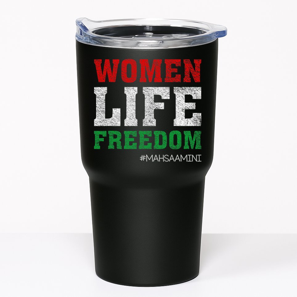 RISE WITH THE WOMEN OF IRAN Women Life Freedom #Mahsaamini Life Freedom Design Tumbler
