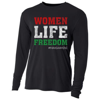 RISE WITH THE WOMEN OF IRAN Women Life Freedom #Mahsaamini Life Freedom Design Cooling Performance Long Sleeve Crew