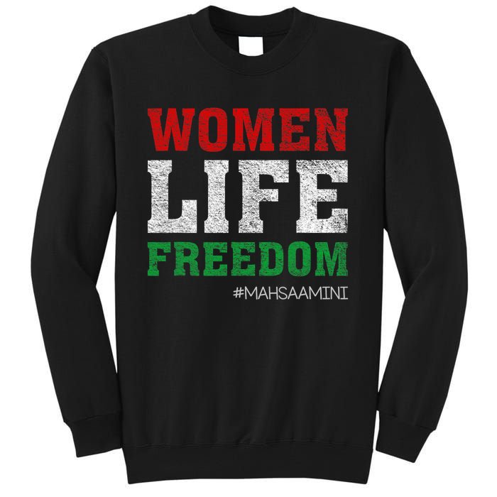 RISE WITH THE WOMEN OF IRAN Women Life Freedom #Mahsaamini Life Freedom Design Tall Sweatshirt