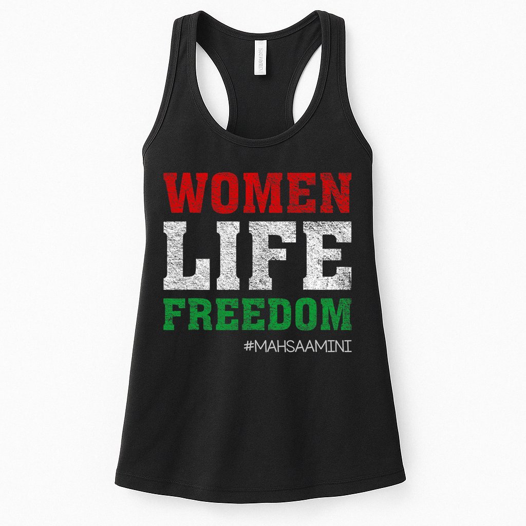 RISE WITH THE WOMEN OF IRAN Women Life Freedom #Mahsaamini Life Freedom Design Womens Tank Top