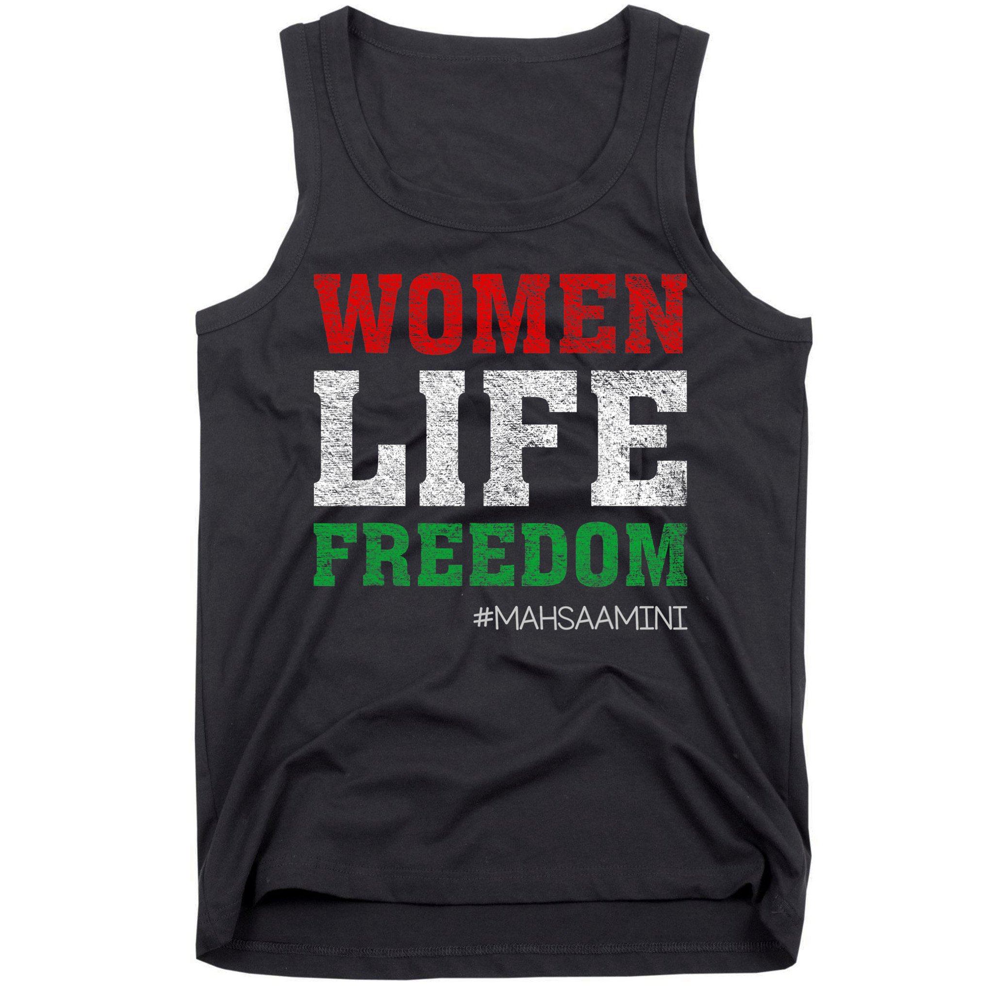 RISE WITH THE WOMEN OF IRAN Women Life Freedom #Mahsaamini Life Freedom Design Tank Top
