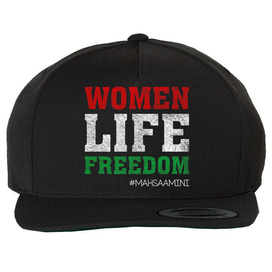 RISE WITH THE WOMEN OF IRAN Women Life Freedom #Mahsaamini Life Freedom Design Wool Snapback Cap
