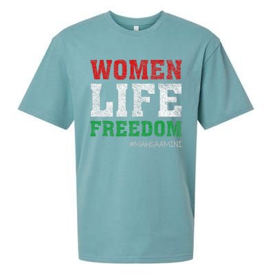 RISE WITH THE WOMEN OF IRAN Women Life Freedom #Mahsaamini Life Freedom Design Sueded Cloud Jersey T-Shirt