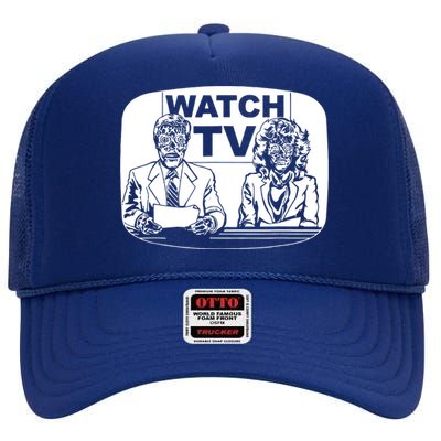 Retro Watch Tv High Crown Mesh Back Trucker Hat