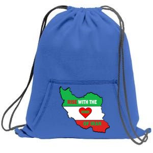 Rise With The Of Iran Freedom Flag Gift Sweatshirt Cinch Pack Bag