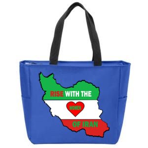 Rise With The Of Iran Freedom Flag Gift Zip Tote Bag