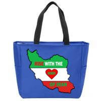 Rise With The Of Iran Freedom Flag Gift Zip Tote Bag