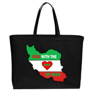 Rise With The Of Iran Freedom Flag Gift Cotton Canvas Jumbo Tote