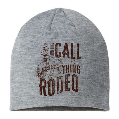 Retro Western They Call The Thing Rodeo Cowboy Howdy Sustainable Beanie