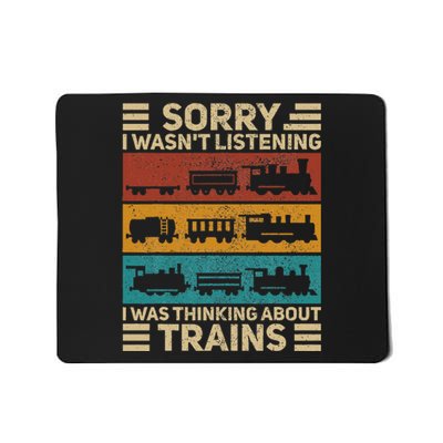 Retro Wagon Train Lover Model Railroad Conductor Funny Train Mousepad