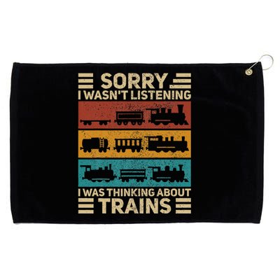 Retro Wagon Train Lover Model Railroad Conductor Funny Train Grommeted Golf Towel