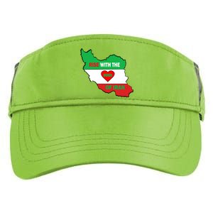 Rise With The Of Iran Freedom Flag Great Gift Adult Drive Performance Visor