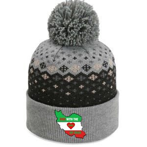 Rise With The Of Iran Freedom Flag Great Gift The Baniff Cuffed Pom Beanie