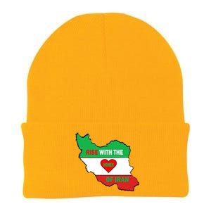 Rise With The Of Iran Freedom Flag Great Gift Knit Cap Winter Beanie