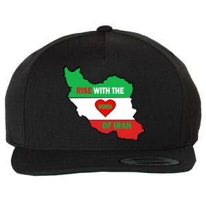 Rise With The Of Iran Freedom Flag Great Gift Wool Snapback Cap