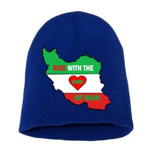 Rise With The Of Iran Freedom Flag Great Gift Short Acrylic Beanie