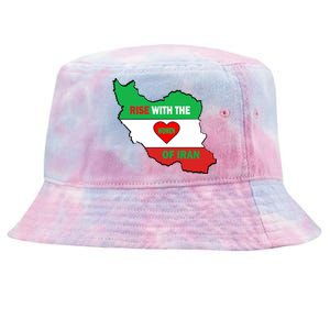 Rise With The Of Iran Freedom Flag Great Gift Tie-Dyed Bucket Hat