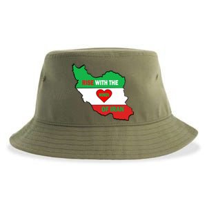 Rise With The Of Iran Freedom Flag Great Gift Sustainable Bucket Hat