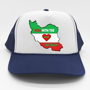 Rise With The Of Iran Freedom Flag Great Gift Trucker Hat