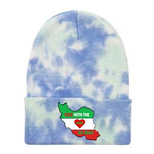 Rise With The Of Iran Freedom Flag Great Gift Tie Dye 12in Knit Beanie