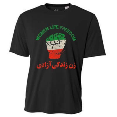 Rise With The Women Of Iran Women Life Freedom #Mahsaamini Life Freedom Gift Cooling Performance Crew T-Shirt