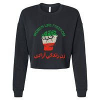 Rise With The Women Of Iran Women Life Freedom #Mahsaamini Life Freedom Gift Cropped Pullover Crew