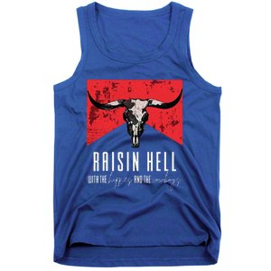 Raisinghell With The Hippies And Cowboys Western Cowhide Tank Top