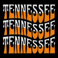 Retro Wavy Tennessee S Tennessee Orange Doggie Tank