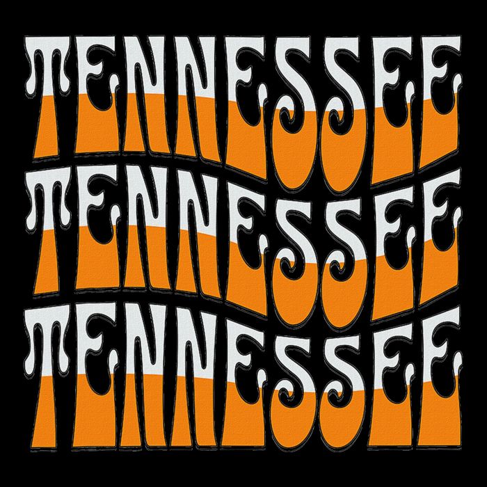 Retro Wavy Tennessee S Tennessee Orange Bucket Hat