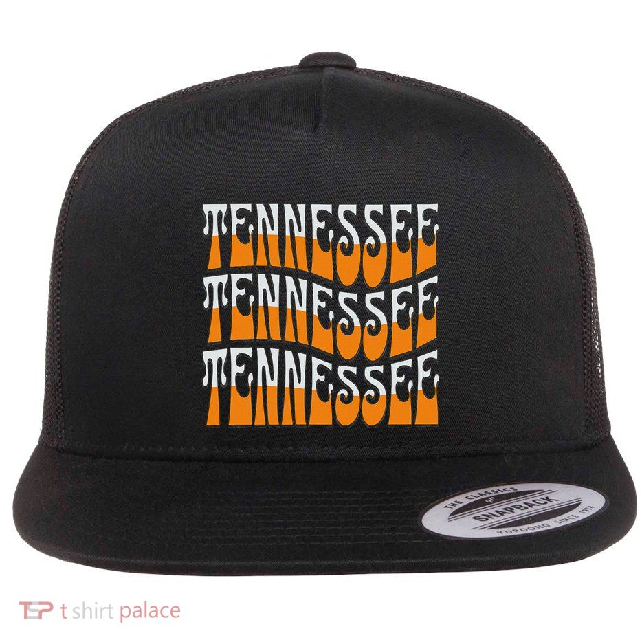 Retro Wavy Tennessee S Tennessee Orange Flatbill Hat