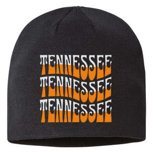 Retro Wavy Tennessee S Tennessee Orange Sustainable Beanie