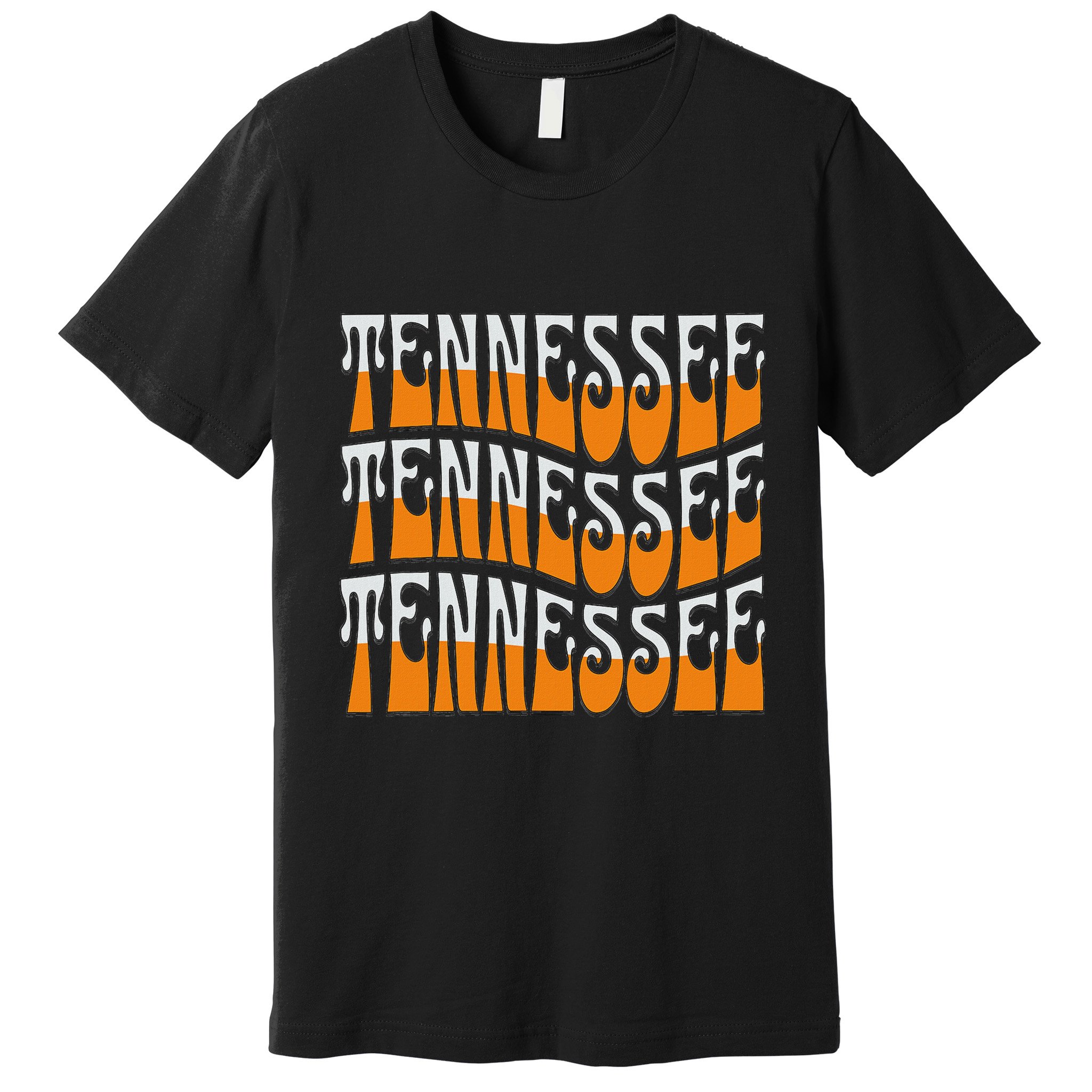 Retro Wavy Tennessee S Tennessee Orange Premium T-Shirt