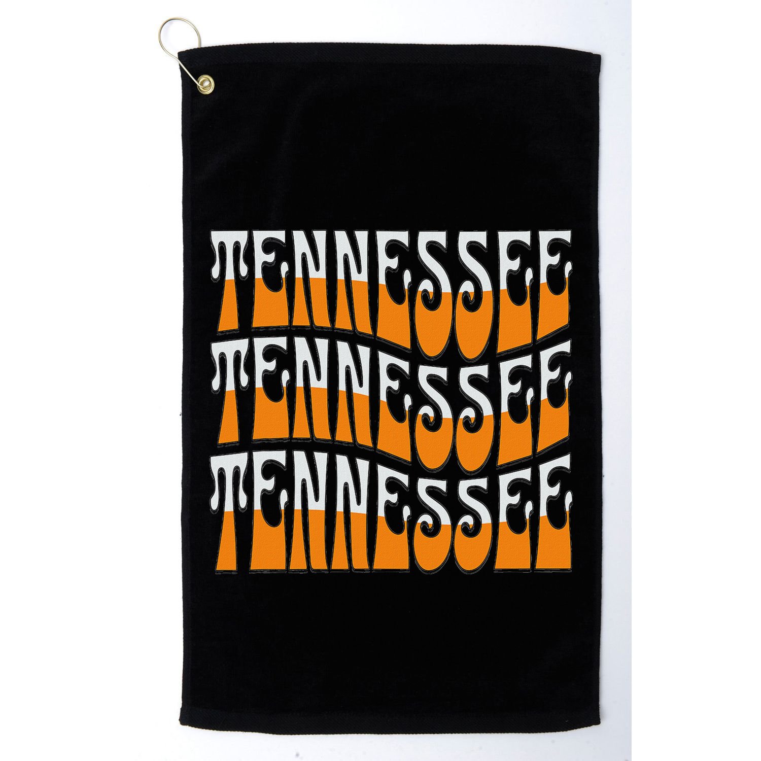 Retro Wavy Tennessee S Tennessee Orange Golf Towel