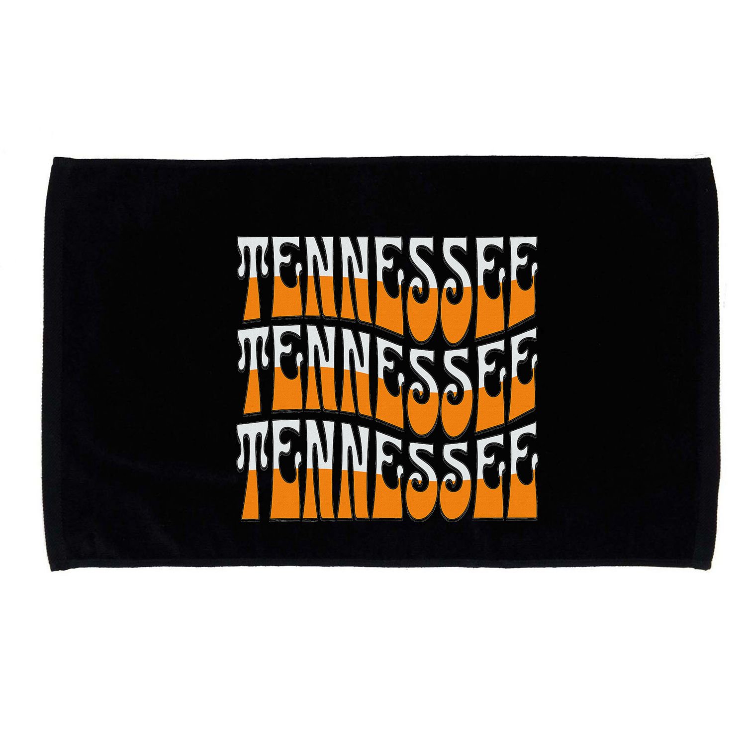 Retro Wavy Tennessee S Tennessee Orange Microfiber Hand Towel