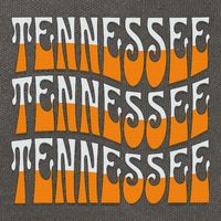 Retro Wavy Tennessee S Tennessee Orange Cotton Canvas Backpack