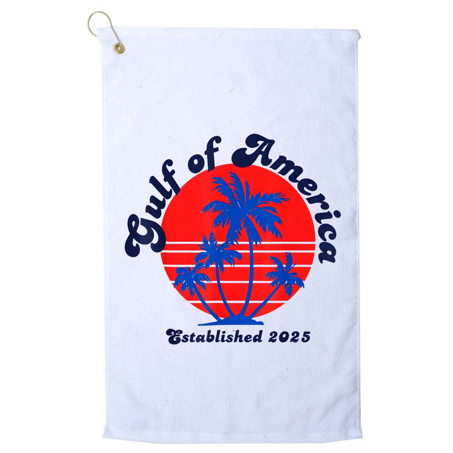 Retro Welcome To Americas Gulf Trump Mexico America 2025 Golf Towel