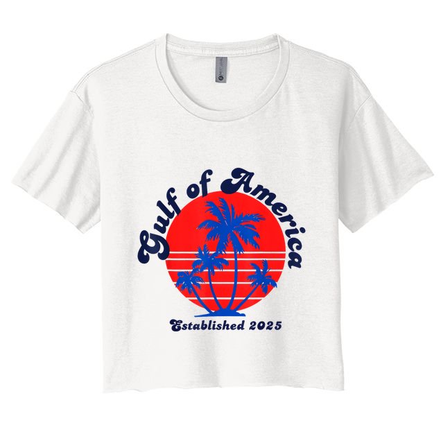 Retro Welcome To Americas Gulf Trump Mexico America 2025 Crop Top