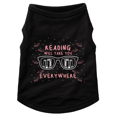 Reading Will Take You Everywhere Reader Library Literary Gift Doggie Tank