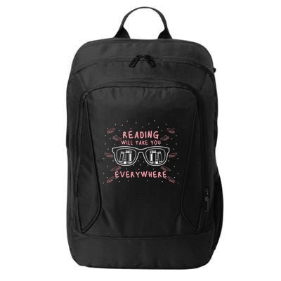 Reading Will Take You Everywhere Reader Library Literary Gift City Backpack