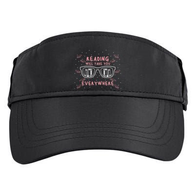 Reading Will Take You Everywhere Reader Library Literary Gift Adult Drive Performance Visor