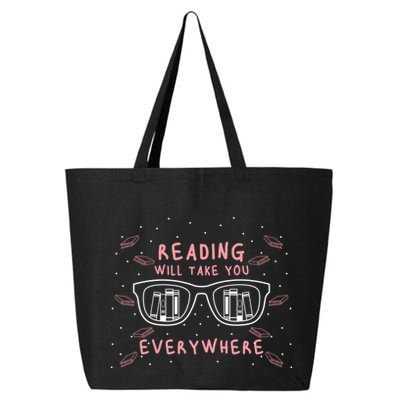 Reading Will Take You Everywhere Reader Library Literary Gift 25L Jumbo Tote