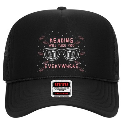 Reading Will Take You Everywhere Reader Library Literary Gift Trucker Hat
