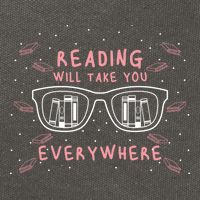 Reading Will Take You Everywhere Reader Library Literary Gift Cotton Canvas Backpack