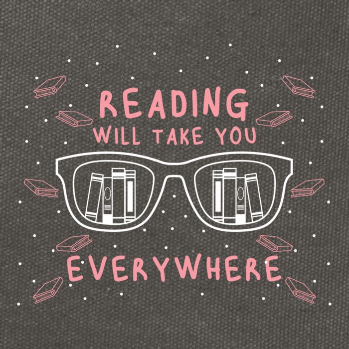 Reading Will Take You Everywhere Reader Library Literary Gift Cotton Canvas Backpack
