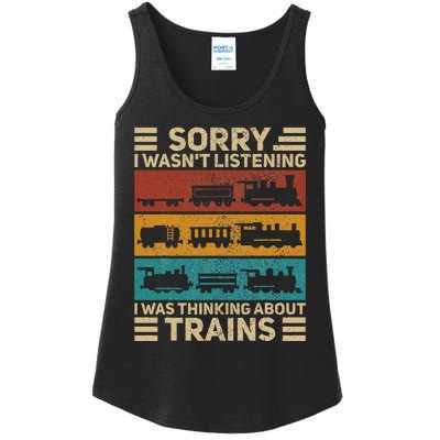 Retro Wagon Train Lover Model Railroad Conductor Ladies Essential Tank