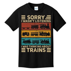 Retro Wagon Train Lover Model Railroad Conductor Kids T-Shirt