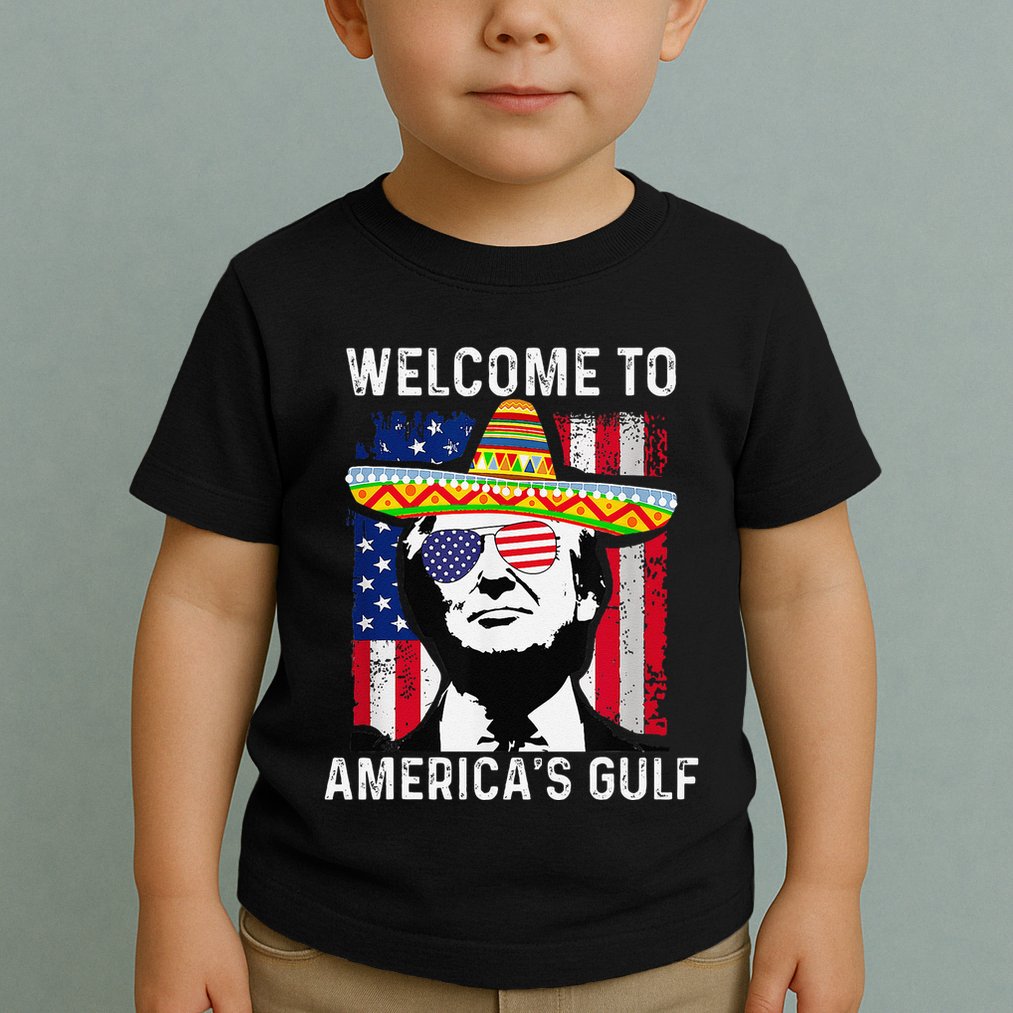 Retro Welcome To AmericaS Gulf Funny Trump Mexico America Toddler T-Shirt